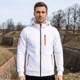 Sporty hoodie med gennemgående lynlås og justerbar hætte